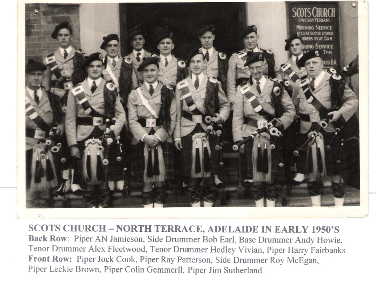 1950's RCS - Band Scots Church North Terrace